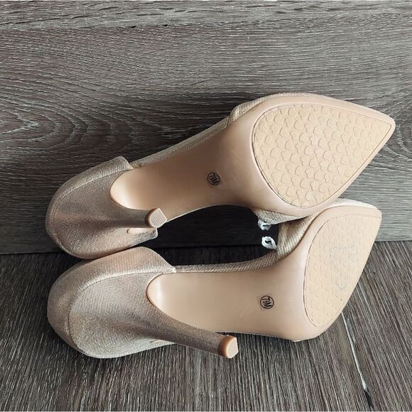 Chinese Laundry Elegant Gold Rhinestone Stiletto D'Orsay Heels Size 7.5 - Picture 7 of 8